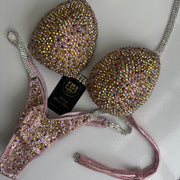 Brand New Pink and Gold NPC style bikini - B/C cup