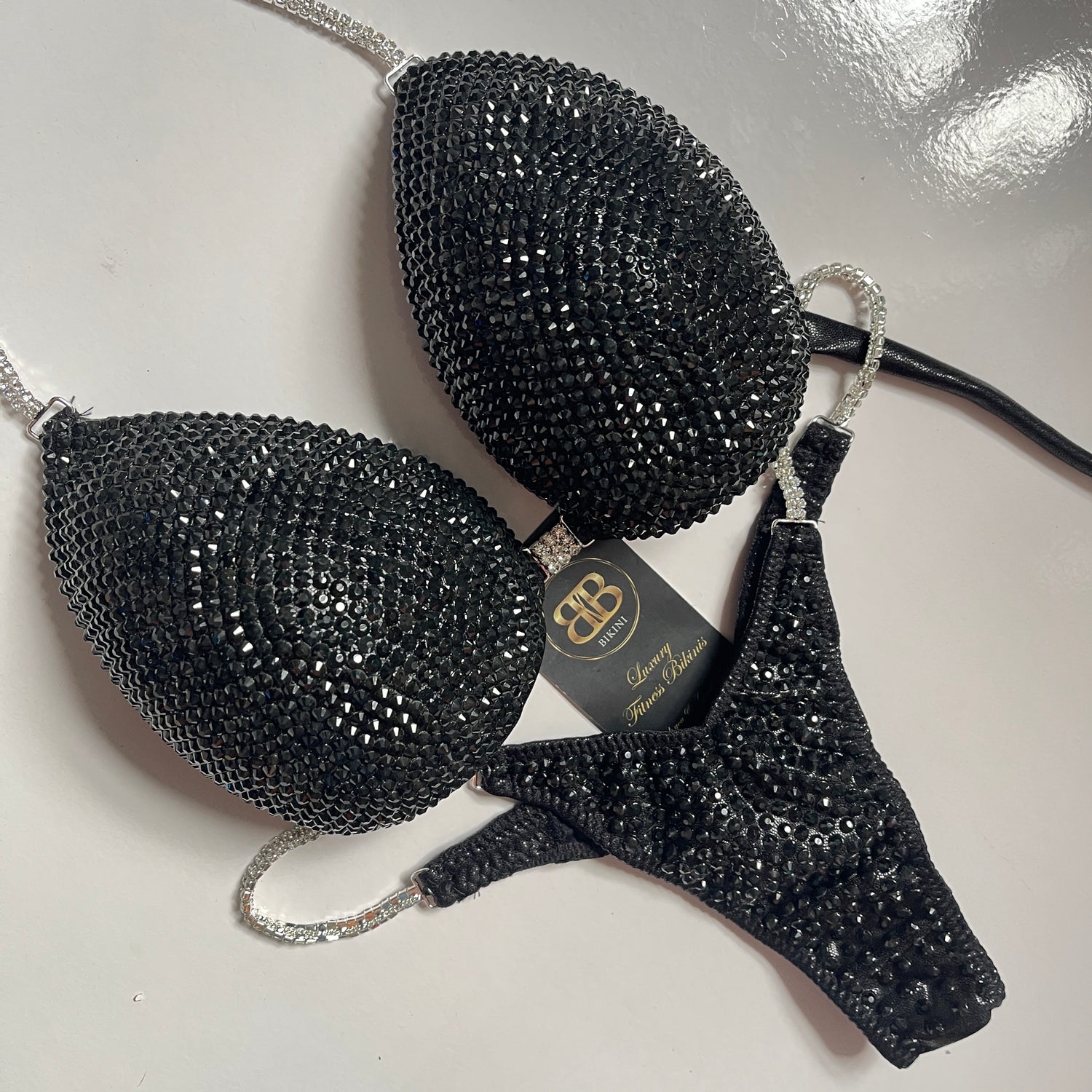 Rental Black competition bikini- DD bra cup