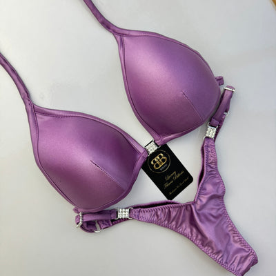 Lavender Pink Posing Bikini With Mini Connectors and Adjustable bottoms - Bra cup C