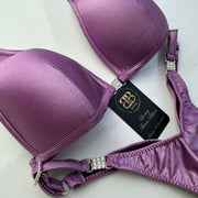 Lavender Pink Posing Bikini With Mini Connectors and Adjustable bottoms - Bra cup C