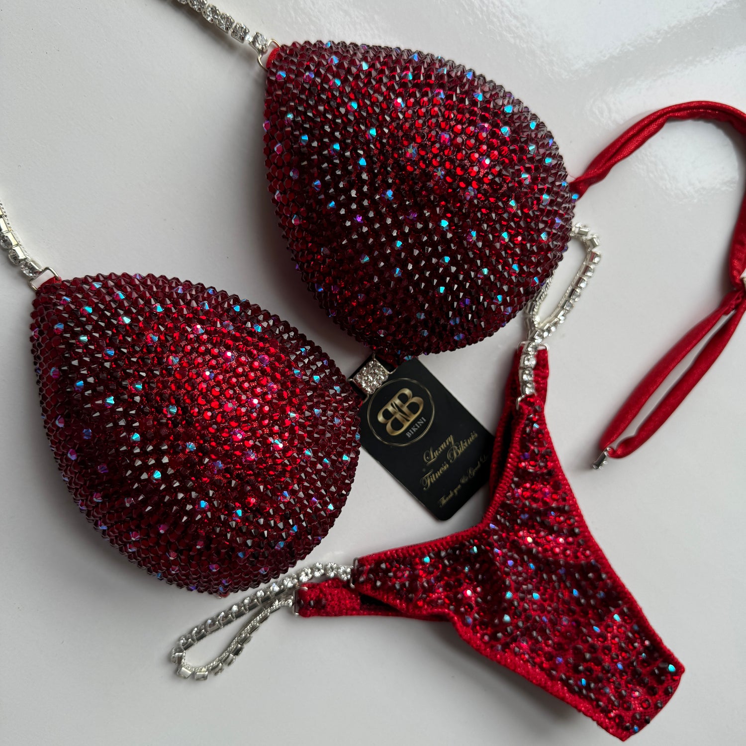 Brand New Dark RedRed NPC style bikini - C/D cup