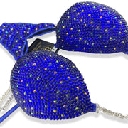 Rental Cobalt Blue NPC style competition bikini C/D bra cup