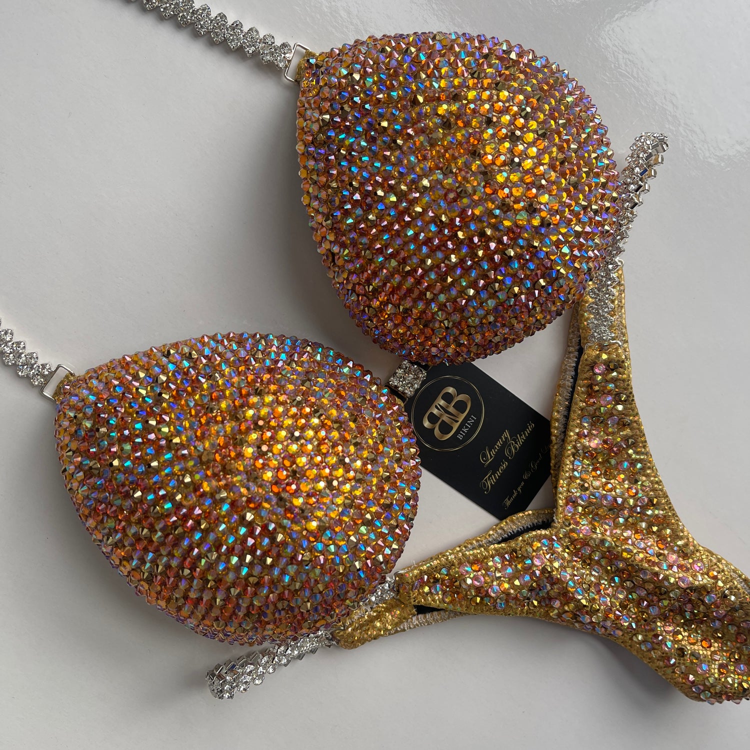 Brand New NPC style bikini - gold mix - large C /D cup