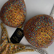 Brand New NPC style bikini - gold mix - large C /D cup