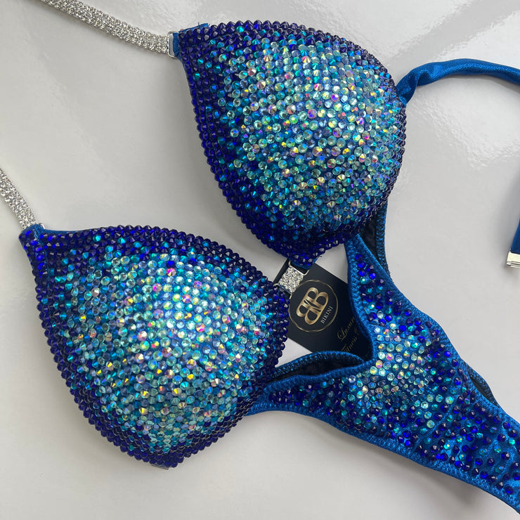 Brand New Blue Middle Ombre NPC style bikini - C/D cup