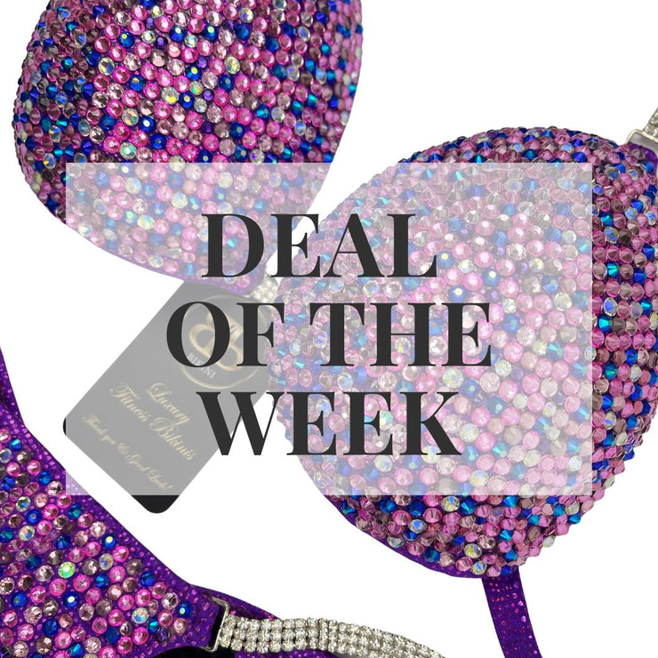 DEAL OF THE WEEK - Brand New Lilac - Purple NPC style bikini - ready to buy - C bra cup - small D