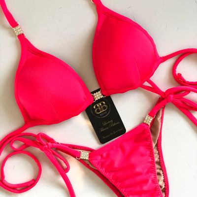 Neon Pink Competition Posing Bikini - PRE ORDER