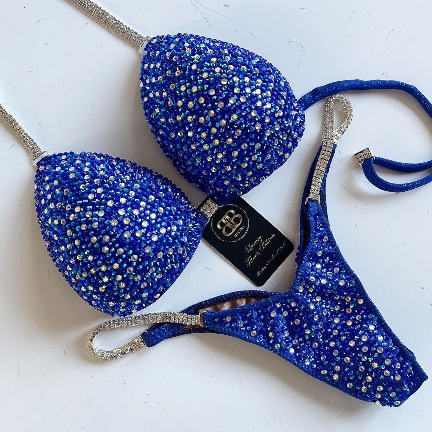 Chelsea Blue NPC style competition bikini (516)