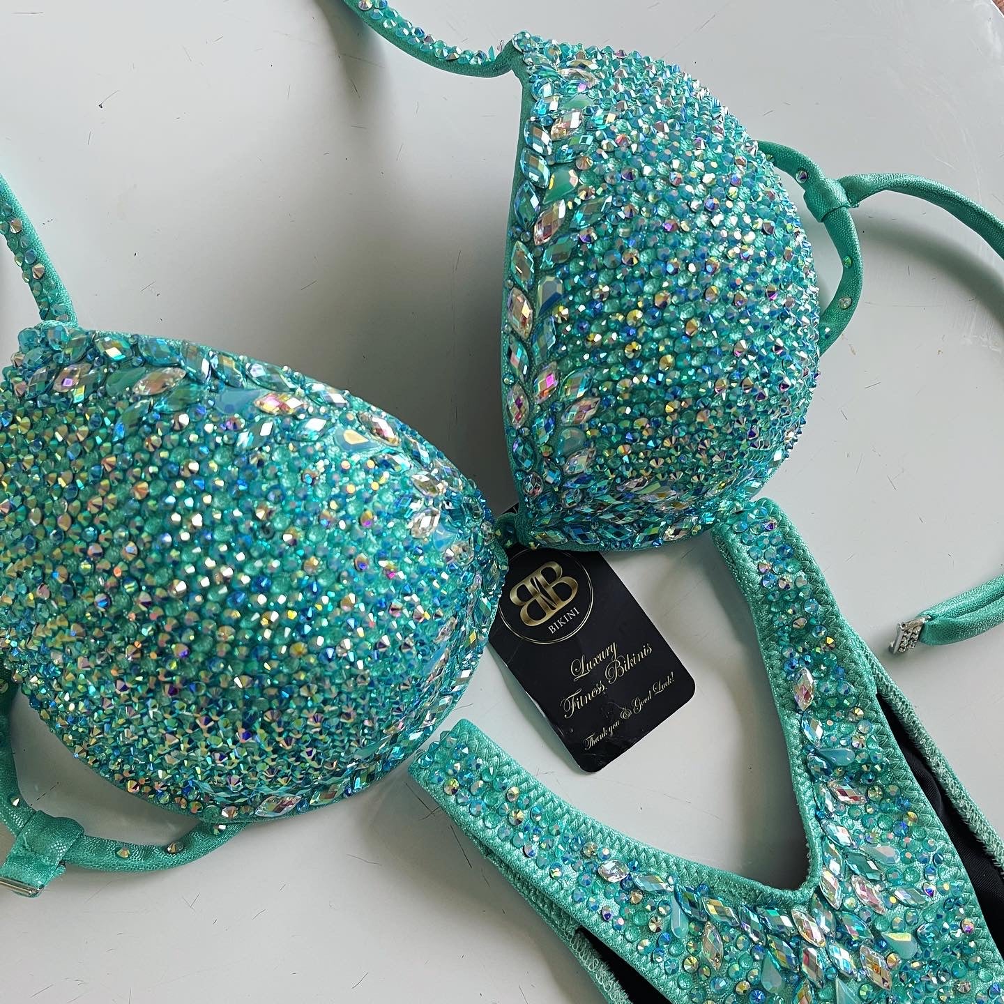 Tiffany Blue Competition Bikini (700)