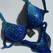 Underwired black to royal blue ombre bikini - 34B , ready to buy