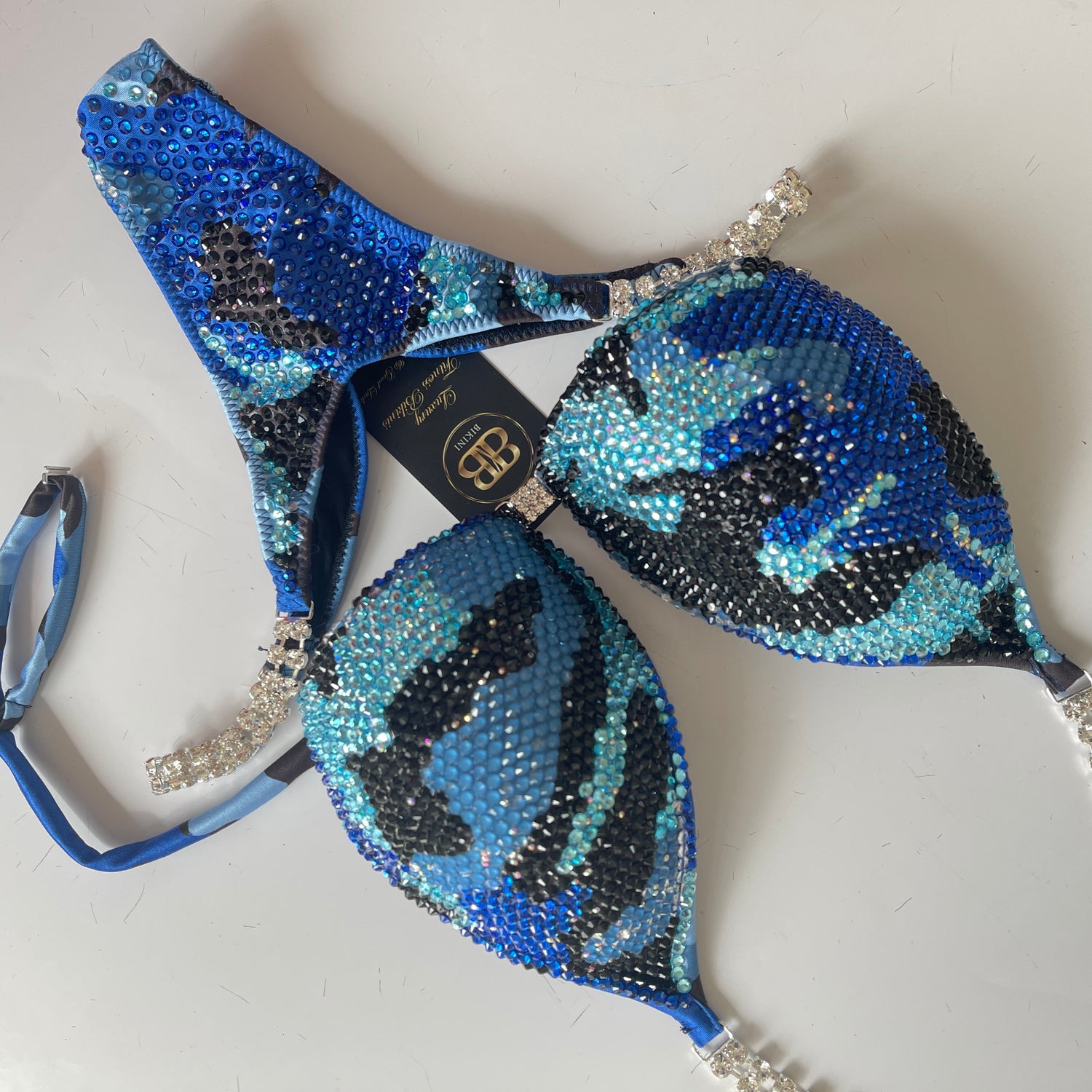 Blue Camouflage Competition Bikini