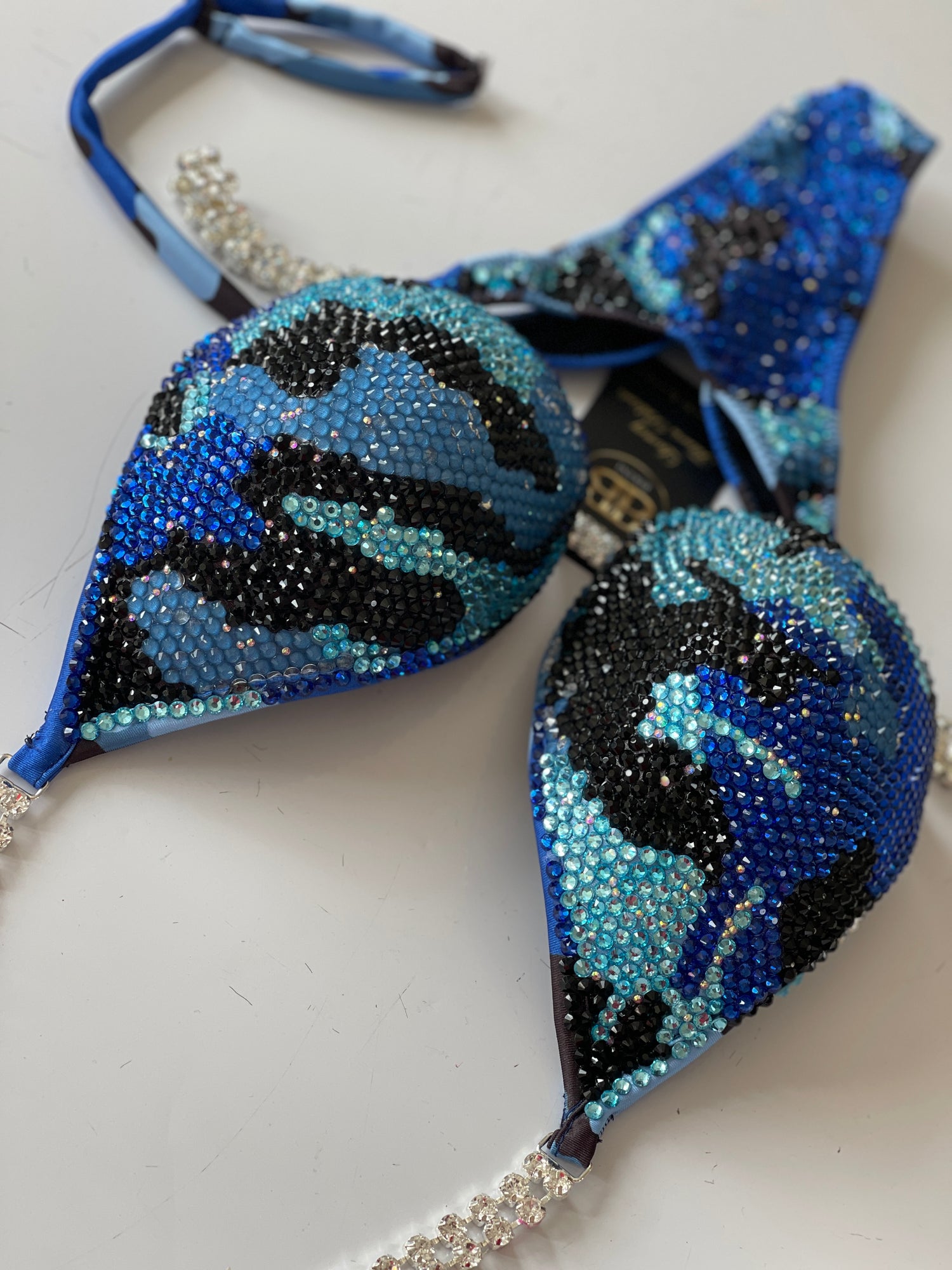 Blue Camouflage Competition Bikini