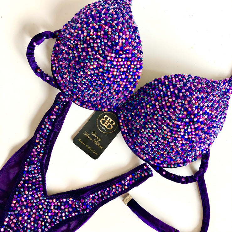 (Barbara) Purple Mix Competition Suit