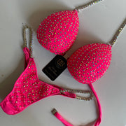 Brand New Neon Pink NPC style bikini - B/ small C cup