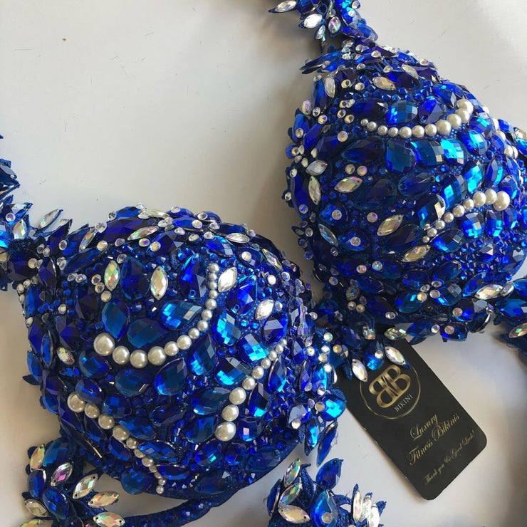 Rental - Blue and Silver Diva competition bikini