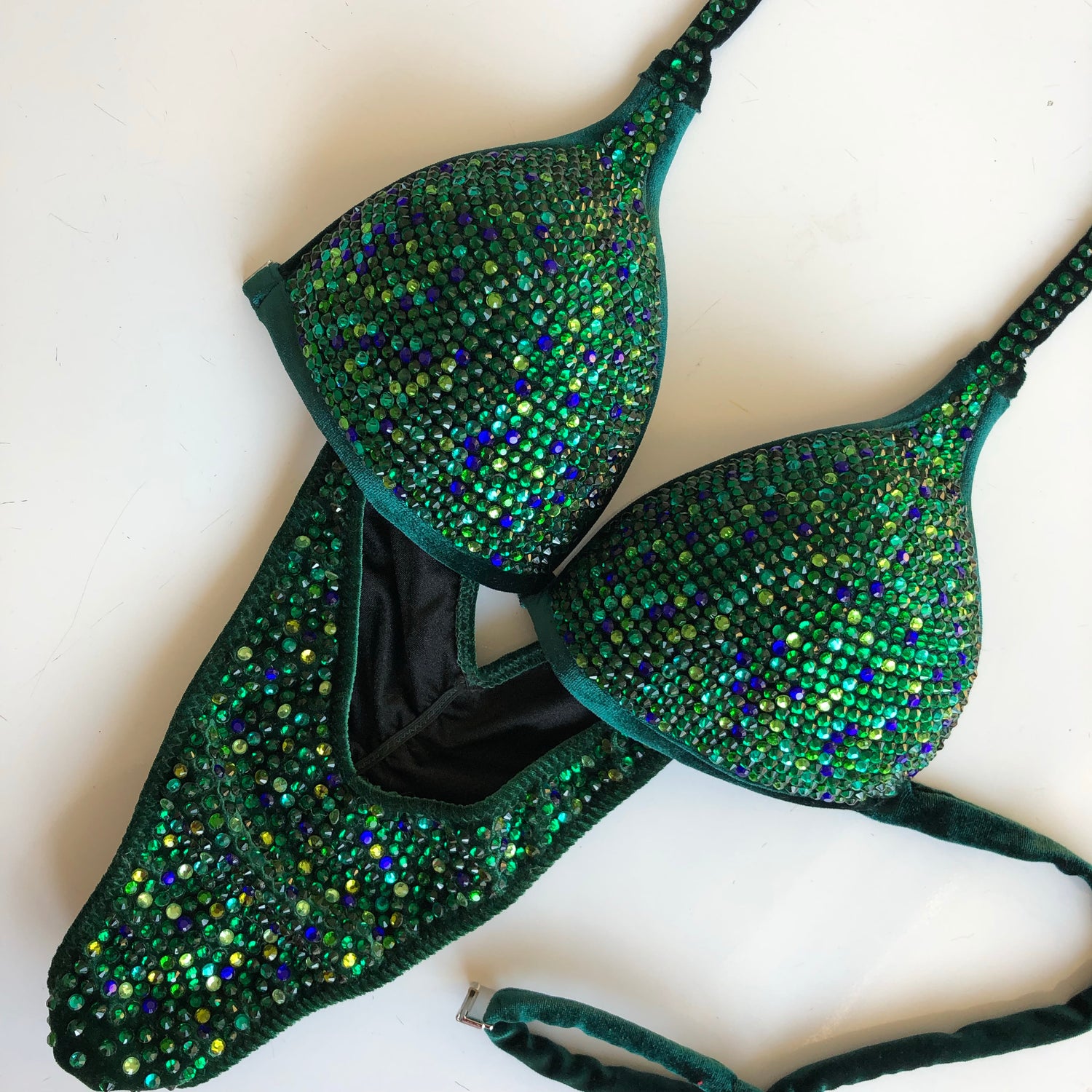 (Ashton) Green mix competition bikini