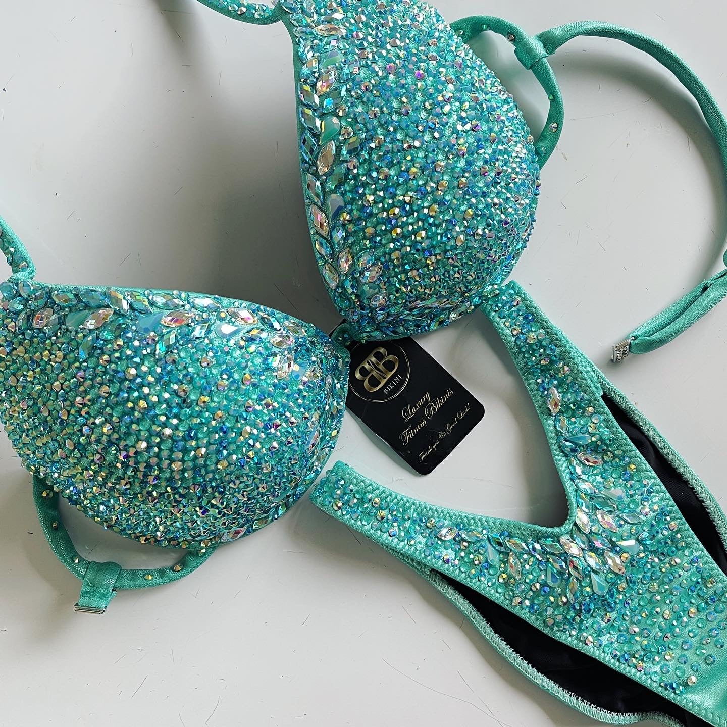 Tiffany Blue Competition Bikini (700)