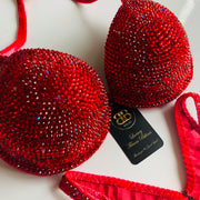 Red Bombshell High Waisted Bikini (525)