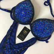 Middle Ombré Bikini Navy, Sapphire Blue with gold D bra cup - ready to buy
