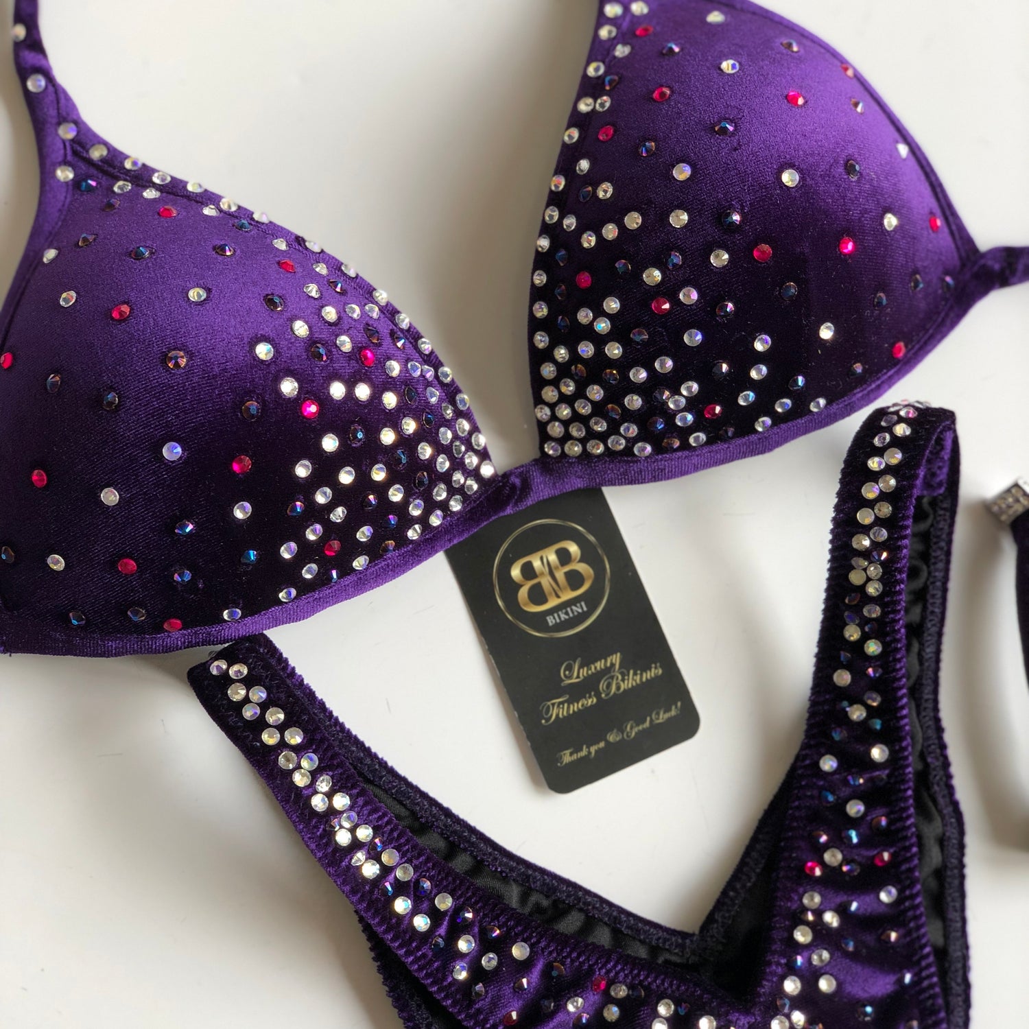 Purple scattered mix competition bikini (202)