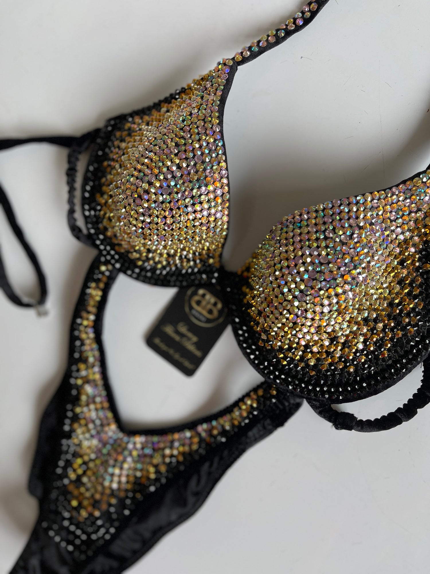 Black & Gold Ombre Bombshell Competition Bikini (530)