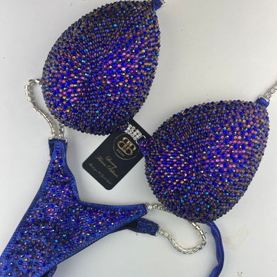 Rental-  Cobalt blue and purple NPC style bikini - D/DD cup