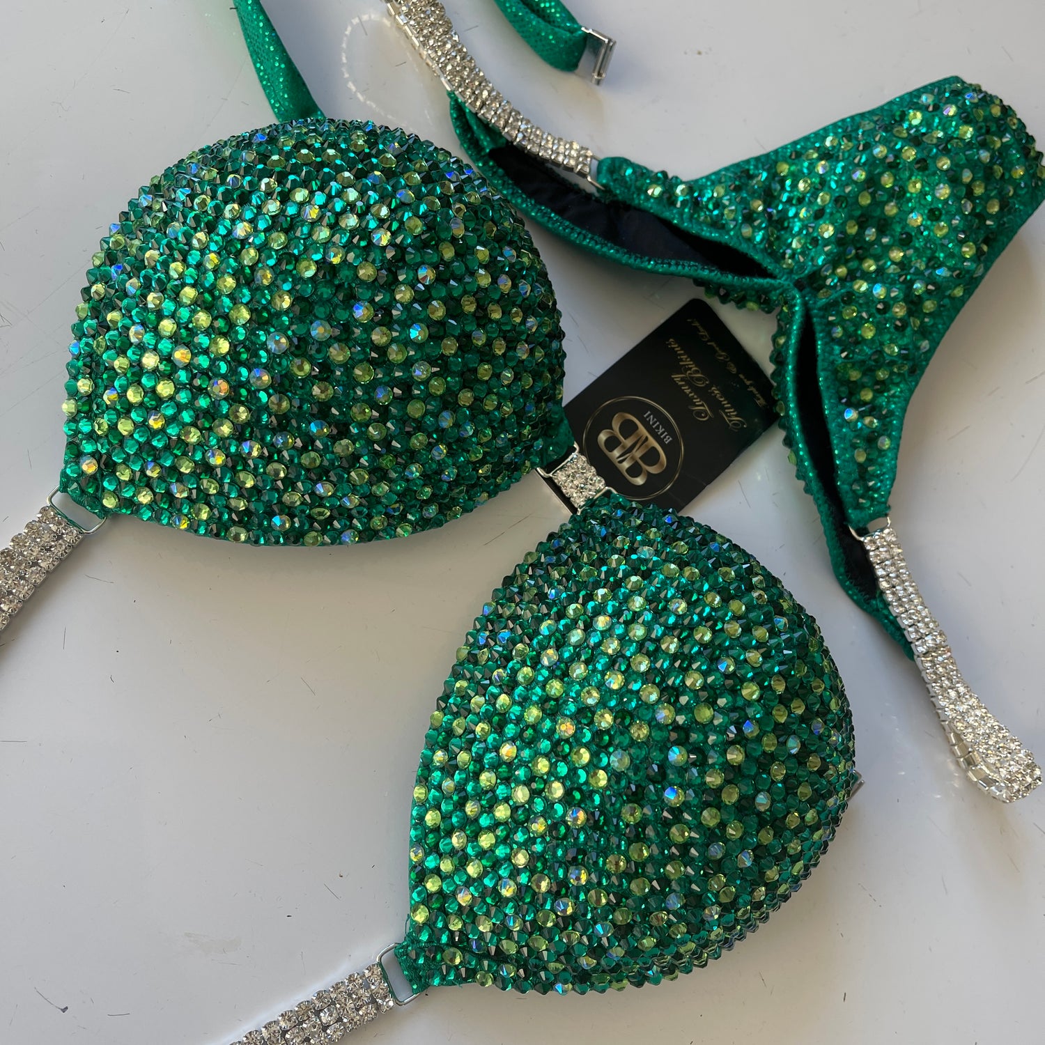 Jade Green NPC bikini with V - scoop style bottom (703)