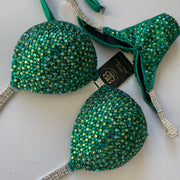 Jade Green NPC bikini with V - scoop style bottom (703)