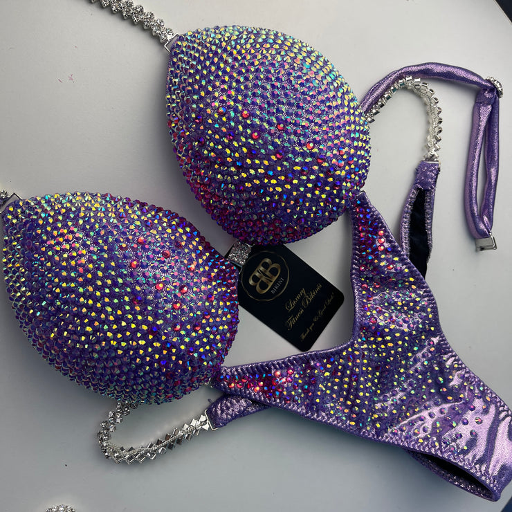 Rental- Lilac and Rose ombreNPC style bikini - C/small D cup