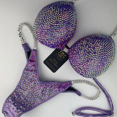 Rental- Lilac and Rose ombreNPC style bikini - C/small D cup