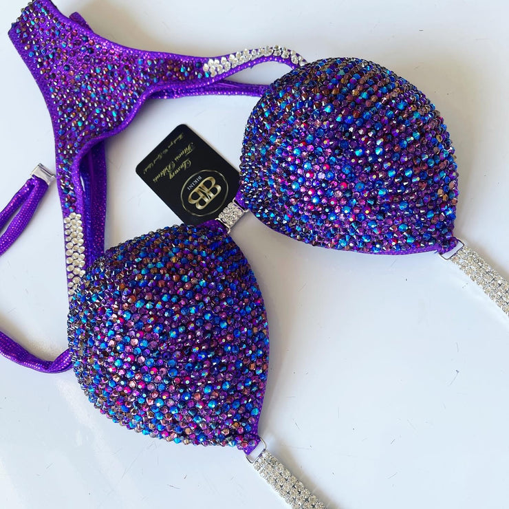 Purple rhapsody triangle competition bikini (534)