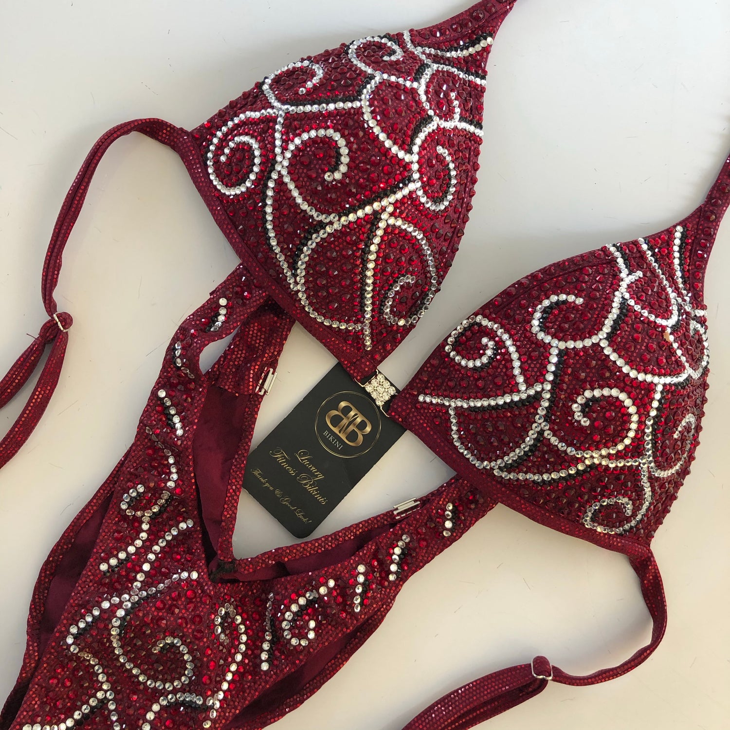 Burgundy Bodyfitness Competition Suit  (448)