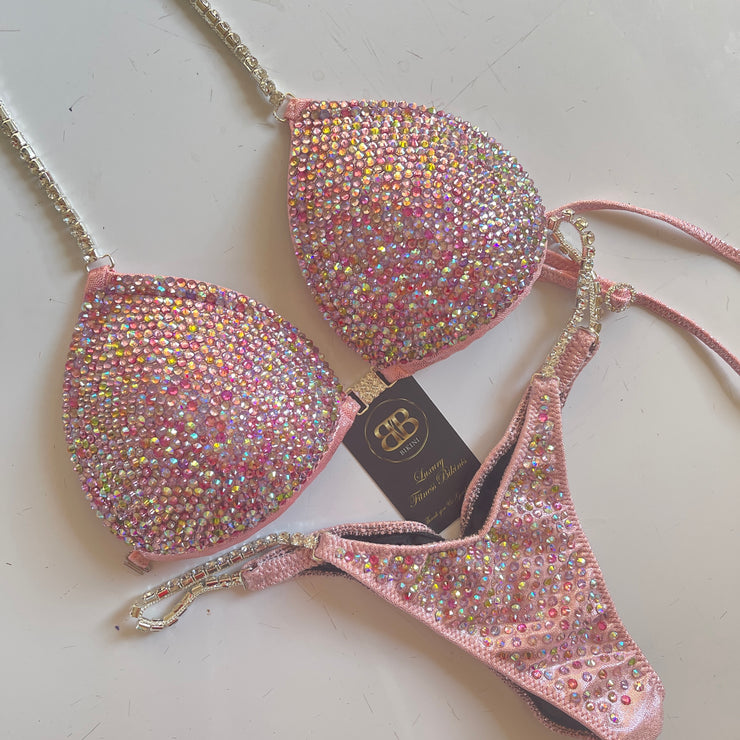 Brand New AB Pink NPC style bikini - large B/ small C cup , ready to b –  Bikini BKB by Bikini Mama