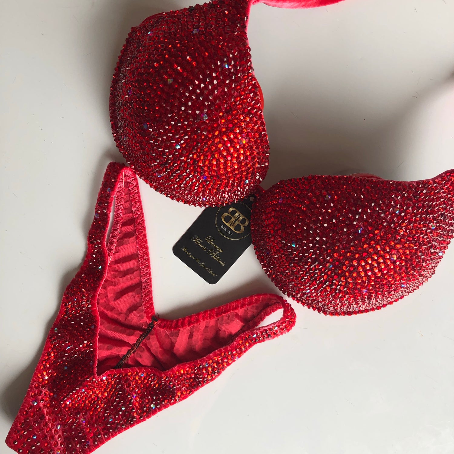 Red Bombshell High Waisted Bikini (525)