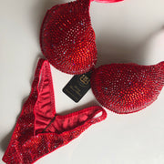 Red Bombshell High Waisted Bikini (525)