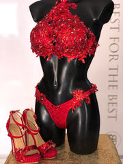 Halter Neck Red Couture Bikini - Level 2