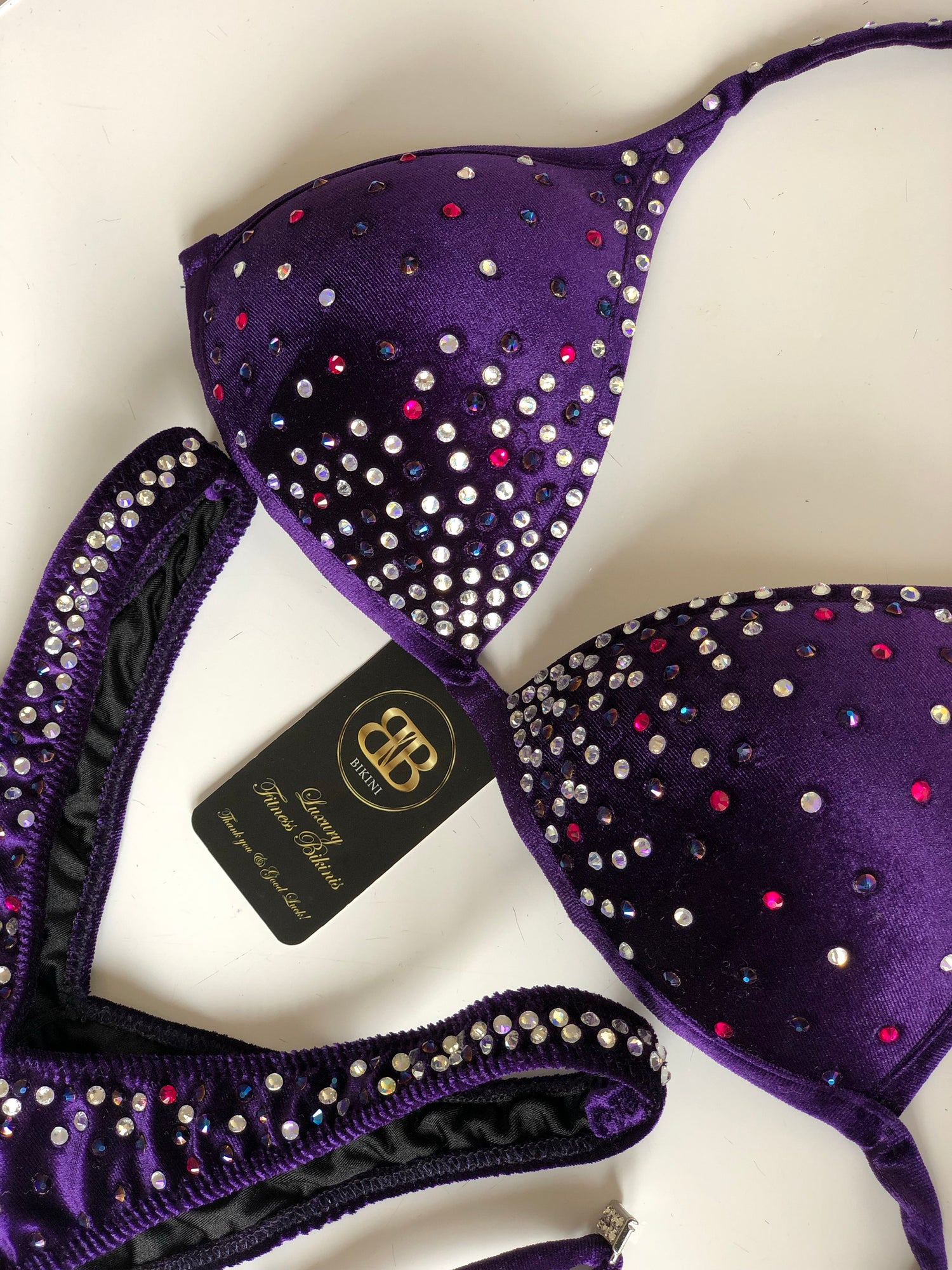 Purple scattered mix competition bikini (202)