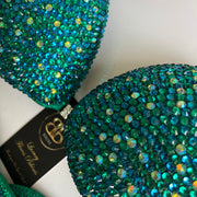 Sea Green Fully Crystallized Competition Bikini